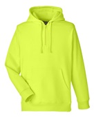 Team 365 Unisex Zone Hydrosport Heavyweight Quarter-Zip Hooded Sweatshirt TT97 SAFETY YELLOW Pocket