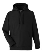 Team 365 Unisex Zone Hydrosport Heavyweight Quarter-Zip Hooded Sweatshirt TT97 BLACK Pocket