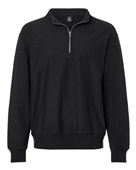 Hanes Men's Beefy Sweats Premium Heavyweight Quarter-Zip Sweatshirt OG900 BLACK Pocket