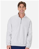 Hanes Men's Beefy Sweats Premium Heavyweight Quarter-Zip Sweatshirt OG900 ASH Pocket