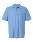 Harriton Men's Maverick CVC Pique Polo M105 LIGHT COLLEGE BLUE Pocket