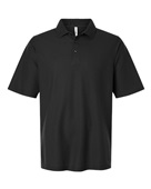 Harriton Men's Maverick CVC Pique Polo M105 BLACK Pocket