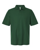 Harriton Men's Maverick CVC Pique Polo M105 DARK GREEN Pocket