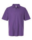 Harriton Men's Maverick CVC Pique Polo M105 TEAM PURPLE Pocket