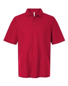 Harriton Men's Tall Maverick Cvc Pique Polo M105T RED Pocket