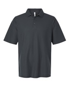 Harriton Men's Tall Maverick Cvc Pique Polo M105T DARK CHARCOAL Pocket