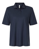 Harriton Women's Maverick CVC Pique Polo M105W DARK NAVY Pocket
