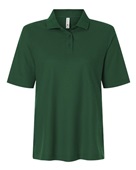 Harriton Women's Maverick CVC Pique Polo M105W DARK GREEN Pocket