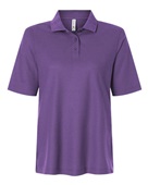 Harriton Women's Maverick CVC Pique Polo M105W TEAM PURPLE Pocket