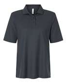 Harriton Women's Maverick CVC Pique Polo M105W DARK CHARCOAL Pocket