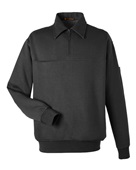 Harriton Unisex Climabloc Heavyweight Tactical Quarter-Zip Pullover M712 BLACK Pocket
