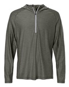 Huk Men's Atoll Half-Zip Hooded Pullover H1200668 MOSS Pocket