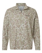 Huk Men's Airweight Kc Printed Quarter-Zip Pullover H1200720 SAND Pocket
