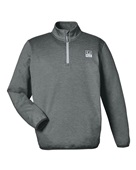 Huk Men's Coldfront+ Quarter-Zip Pullover H130098 VOLCANIC ASH HEATHER Pocket