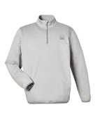 Huk Men's Coldfront+ Quarter-Zip Pullover H130098 HARBOR MIST HEATHER Pocket