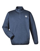 Huk Men's Coldfront+ Quarter-Zip Pullover H130098 NAVAL ACADEMY HEATHER Pocket