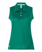 Adidas Women's Ottoman Sleeveless Polo A1005 PURE TEAL Pocket