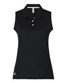 Adidas Women's Ottoman Sleeveless Polo A1005 BLACK Pocket