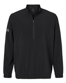 Adidas Men's Stretch Woven Half-Zip Pullover A705 BLACK Pocket