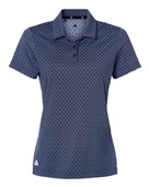 Adidas Women's 4-Way Stretch Printed Polo A717 COLLEGIATE NAVY Pocket