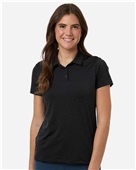Adidas Women's 4-Way Stretch Printed Polo A717 CARBON Pocket
