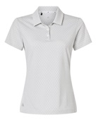 Adidas Women's 4-Way Stretch Printed Polo A717 WHITE Pocket