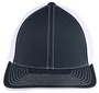 Pacific Headwear 404M Trucker PacFlex Mesh Baseball Caps NAVY/WHITE Front