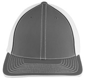 Pacific Headwear 404M Trucker PacFlex Mesh Baseball Caps GRAPHITE/WHITE/GRAPHITE Front