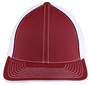 Pacific Headwear 404M Trucker PacFlex Mesh Baseball Caps CARDINAL/WHITE Front