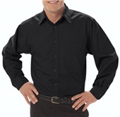 Blue Generation LS Fine Line Peached Twill Shirts BLACK Pocket