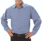 Blue Generation LS Fine Line Peached Twill Shirts LIGHT BLUE Pocket