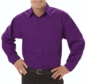Blue Generation LS Fine Line Peached Twill Shirts PURPLE Pocket