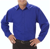 Blue Generation LS Fine Line Peached Twill Shirts ROYAL Pocket