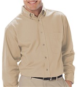 Blue Generation Men's LS Cotton Twill Shirts NATURAL Pocket