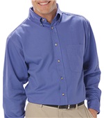 Blue Generation Men's LS Cotton Twill Shirts FRENCH BLUE Pocket