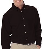 Blue Generation Men's LS Cotton Twill Shirts BLACK Pocket