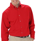 Blue Generation Men's LS Cotton Twill Shirts RED Pocket