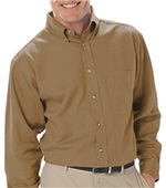 Blue Generation Men's LS Cotton Twill Shirts TAN Pocket