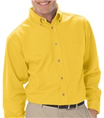 Blue Generation Men's LS Cotton Twill Shirts YELLOW Pocket