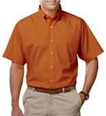 Blue Generation Men's SS Cotton Twill Shirts BURNT ORANGE Pocket