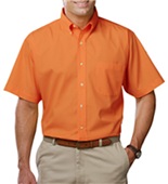Blue Generation Men's SS Cotton Twill Shirts ORANGE Pocket
