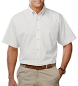 Blue Generation Men's SS Cotton Twill Shirts WHITE Pocket