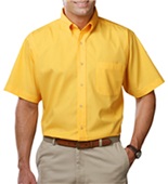 Blue Generation Men's SS Cotton Twill Shirts YELLOW Pocket
