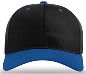 Richardson 212 Pro Twill Snapback Baseball Caps BLACK CROWN / ROYAL VISOR Front