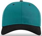 Richardson 212 Pro Twill Snapback Baseball Caps BLUE TEAL CROWN / BLACK VISOR Front