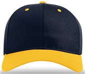 Richardson 212 Pro Twill Snapback Baseball Caps NAVY CROWN / GOLD VISOR Front