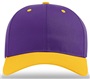 Richardson 212 Pro Twill Snapback Baseball Caps PURPLE CROWN / GOLD VISOR Front