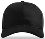 Richardson 212 Pro Twill Snapback Baseball Caps BLACK Front