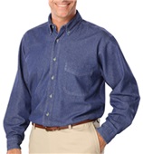 Blue Generation LS Premium Cotton Denim Shirts VINTAGE BLUE Pocket