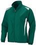  Womens Full Zip, Front Pockets, Open Bottom Jacket DARK GREEN/WHITE Pocket